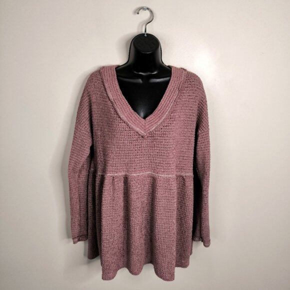 BiBi Mauve V-Neck Sweater - Picture 4 of 10